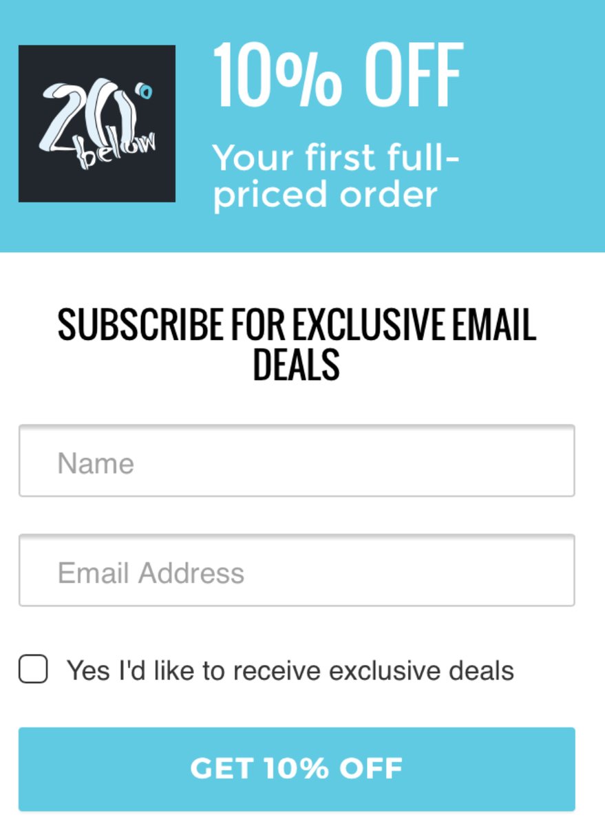 20DegreesBelow's tweet photo. Sign up to get our newsletters and emails. Get 10% your next order too! 

Head over to our website and sign up now. https://t.co/VNaPSL5ate