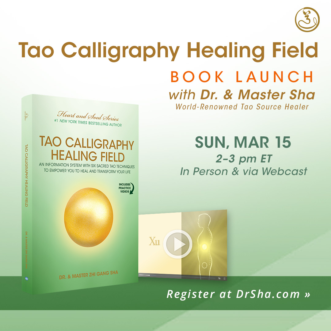 drandmastersha8's tweet photo. Join Master Sha for his new book launch! This is an incredible book that represents the culmination of all the ancient wisdom and powerful techniques that Master Sha has shared over the years. Join us! https://t.co/T5niz4dF56. #TaoCalligraphy ##spiritualhealing ##sacredsounds https://t.co/92Ng2TVWnj