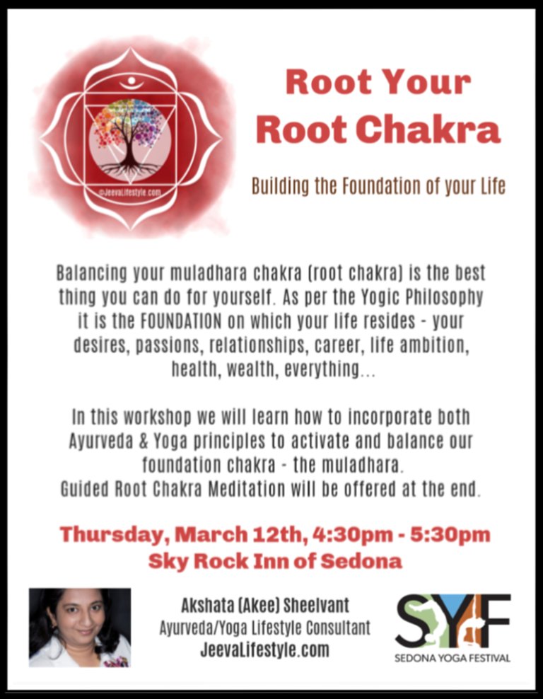 For those who will be attending the #SedonaYogaFestival and guests of Sky Rock Inn, finding balance in your life is the most important thing you can do for yourself. Join Akshata Sheelvant from 4:30pm-5:30 for a workshop on 'Building the Foundation of your Life'. 

#yoga #balance