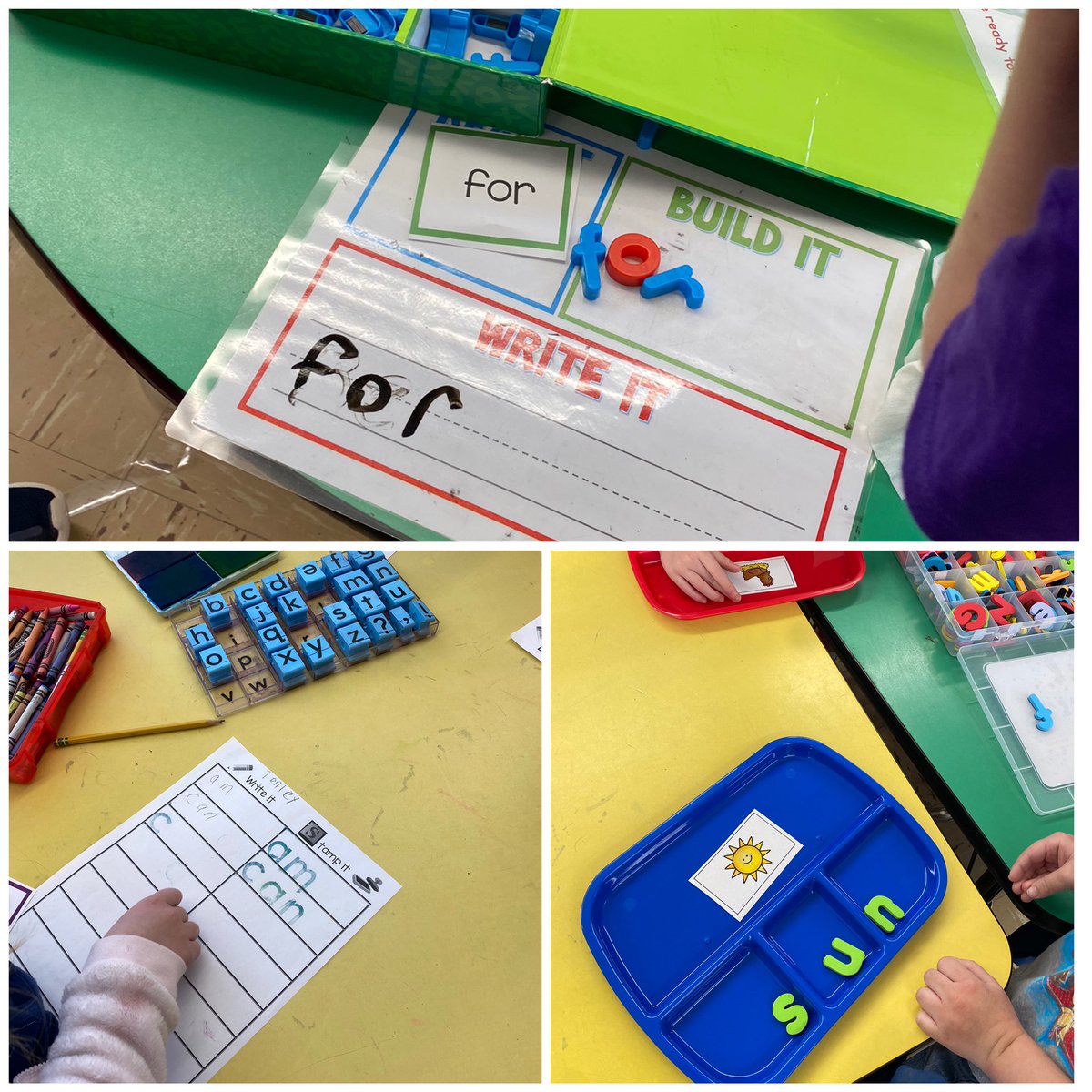 Working hard with words in Kindergarten! <a href="/BayviewESchool/">Bayview Elementary</a> <a href="/BayviewParents/">Bayview Parents</a>