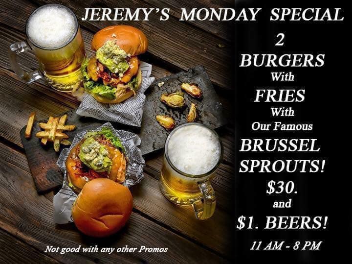 JeremysOnTheHil's tweet photo. Burgers, Beer & Sprouts! Come get Jeremy's Monday Special! #EatLocal #SanDiego #JulianCA https://t.co/MF5xHcg2ru