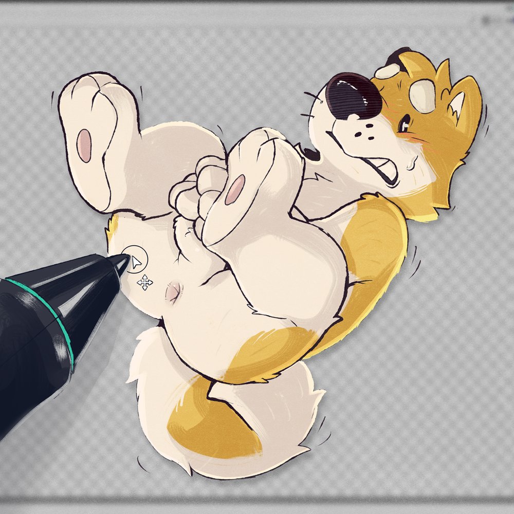 Dogearedcomic's tweet photo. did some guestart for @gabshiba's artbook, I've never seen official porn of Gab but I wanted to illustrate the power that we as artists have by putting him on my canvas https://t.co/hDDZFA12Yu