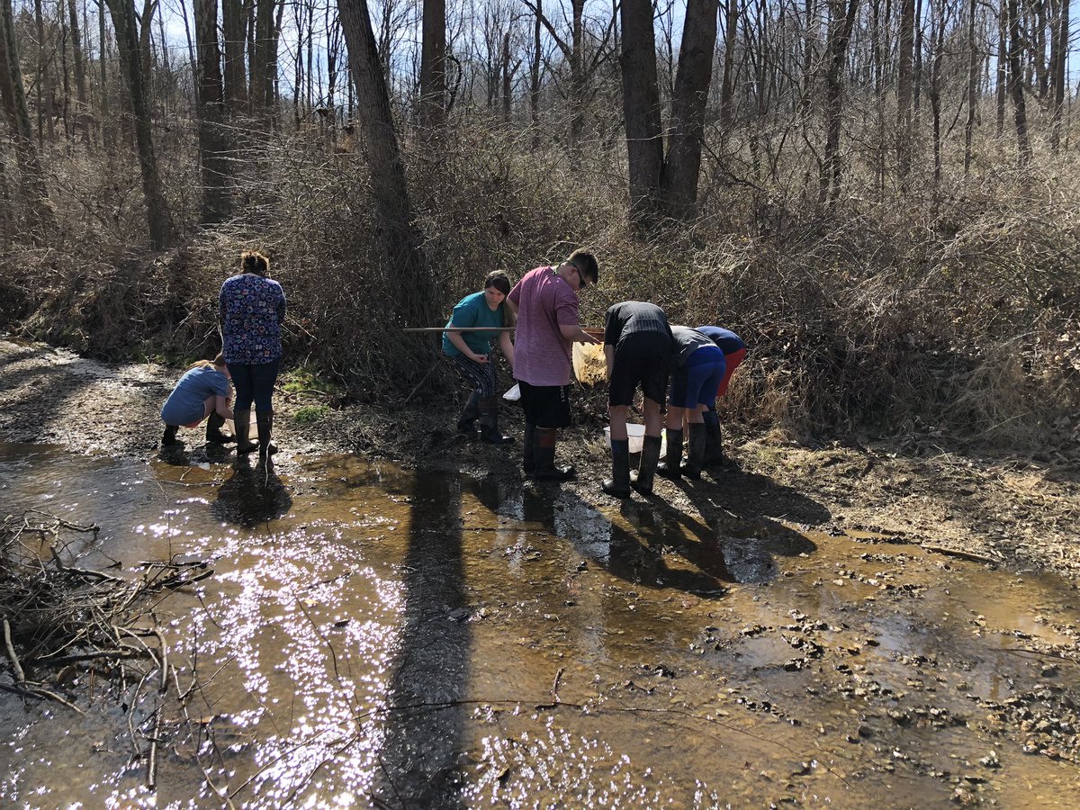 acunningham2516's tweet photo. Great day for using biological indicators to evaluate the health of Bear Branch. #ODSchangetheworld https://t.co/f6OfZ9Ajoe