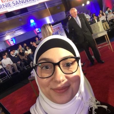 Ayah421's tweet photo. I look ridiculous but it’s ok because I love this man. Please go out and vote in your local primaries! #Bernie2020 #BernieForMI #BernieSanders2020 #NewProfilePic https://t.co/eB5u17EJu0