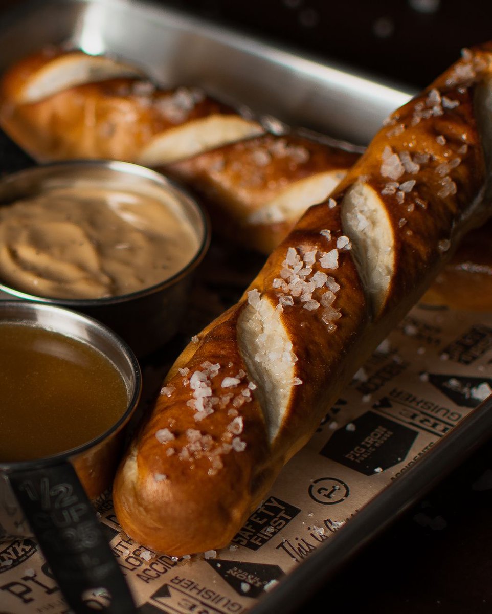 PigIronPub's tweet photo. PUB PRETZELS // 
Thick soft pretzel sticks deep fried to a golden brown served with beer cheese &amp; maple honey mustard https://t.co/Qgczgh8kre