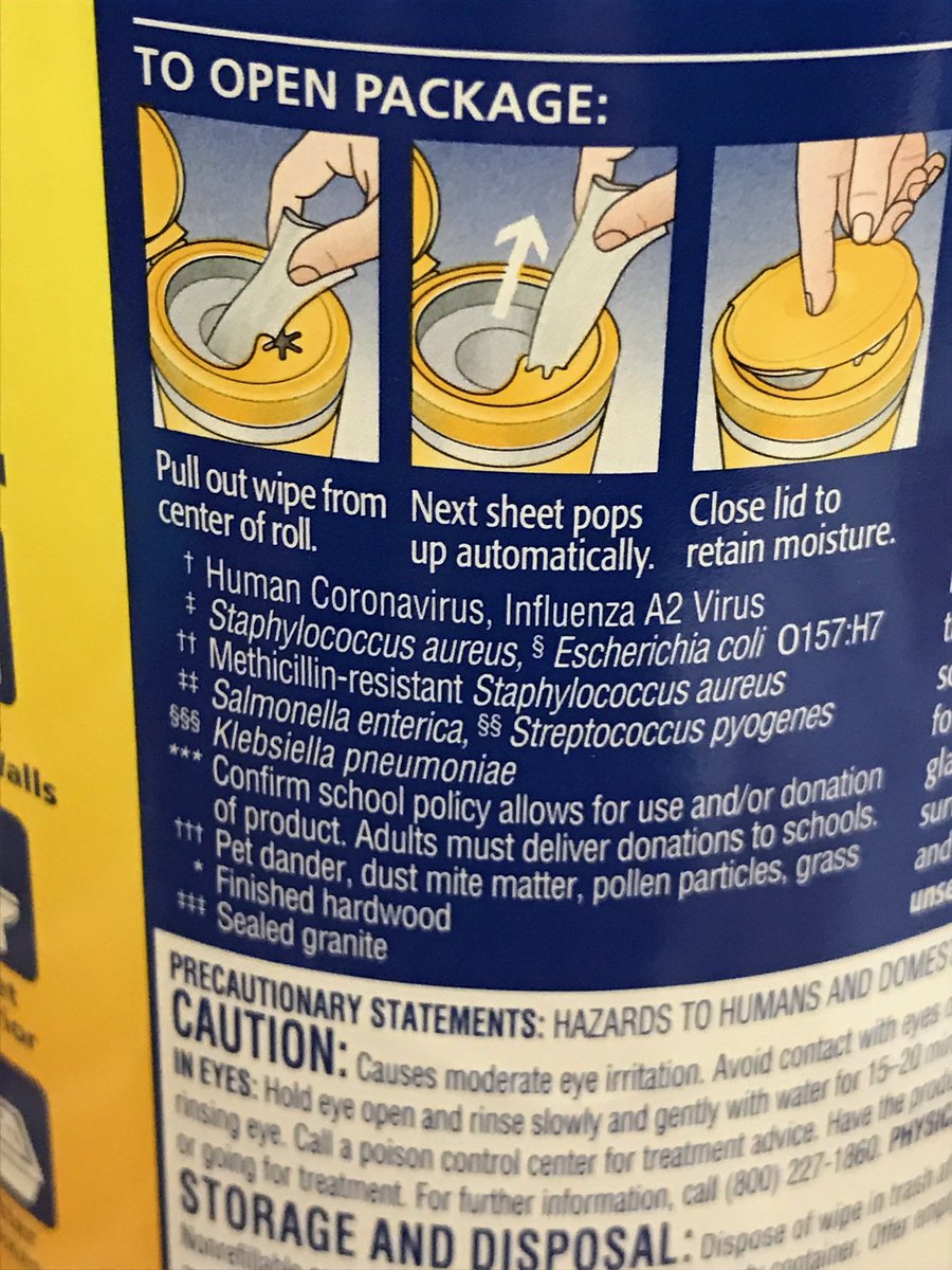 AddaRick's tweet image. Hey @Richzeoli my wife sent me this today.  It’s from the back of Lysol wipes that have been in our house for quite a while.  Somebody knew something we didn’t...