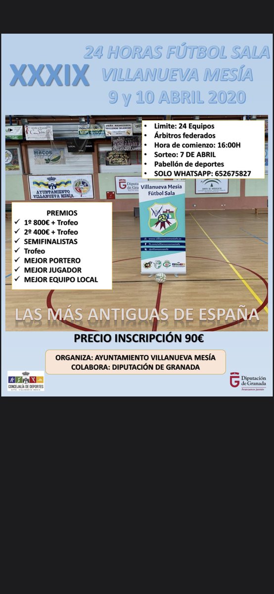 24hvvamesia's tweet photo. Ya están aquí las 24 horas más antiguas de España! inscripciones vía WhatsApp en 652675827. Villanueva Mesia 9-10 Abril 2020 https://t.co/zktTNUV1nW