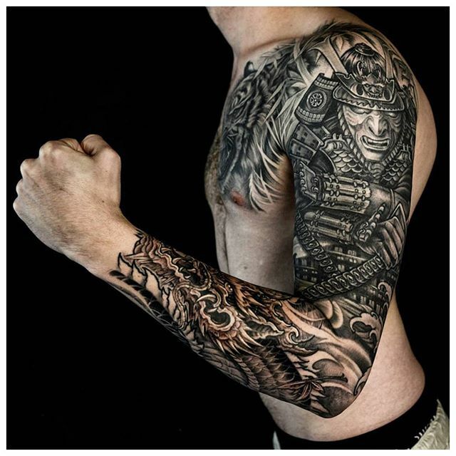 Dragon  Samurai Tattoo by Bart Andrews TattooNOW