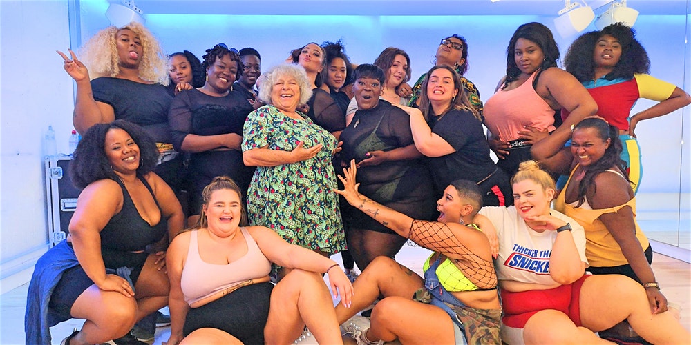 TheCurveCatwalk's tweet photo. We're so grateful to have the opportunity to change the narrative. Loads of love to #MiriamMargolyes for visiting our dance class  #MiriamsBigFatAdventure https://t.co/LG66ON4l2T