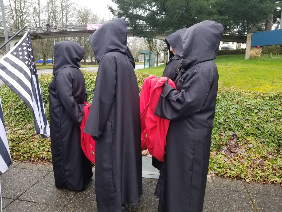 TST_Washington's tweet image. Scenes from the Satanic Invocation at Washington State Capitol

Christian nationalists arrived in protest &amp;amp; attempted to invoke the name of their god against the chapter's beautiful expression of religious freedom, but they were powerless to stop our unholy rites

Hail Satan
^ADJ