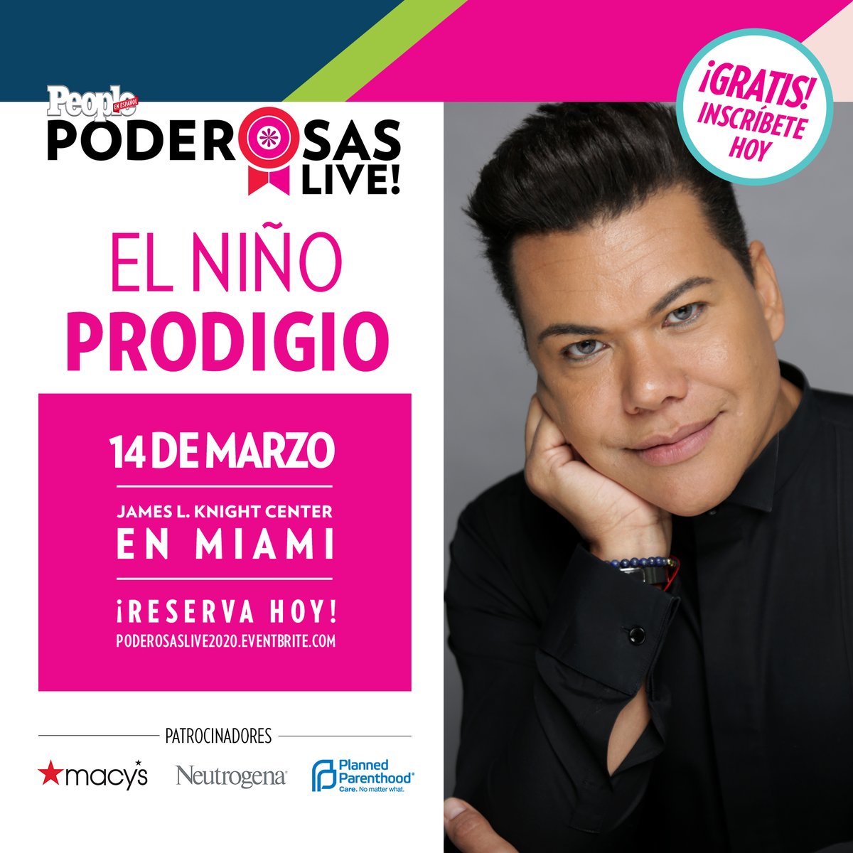 NinoProdigio's tweet image. Mi gente bella, este 14 de marzo estaré participando en el evento #PODEROSASLIVE en el James L. Knight Center.

Allí tendré el privilegio de compartir con: @michellegalvantv, @adamarilopez, @ximenaduque, entre otras estrellas que darán conferencias para empoderar a la mujer.