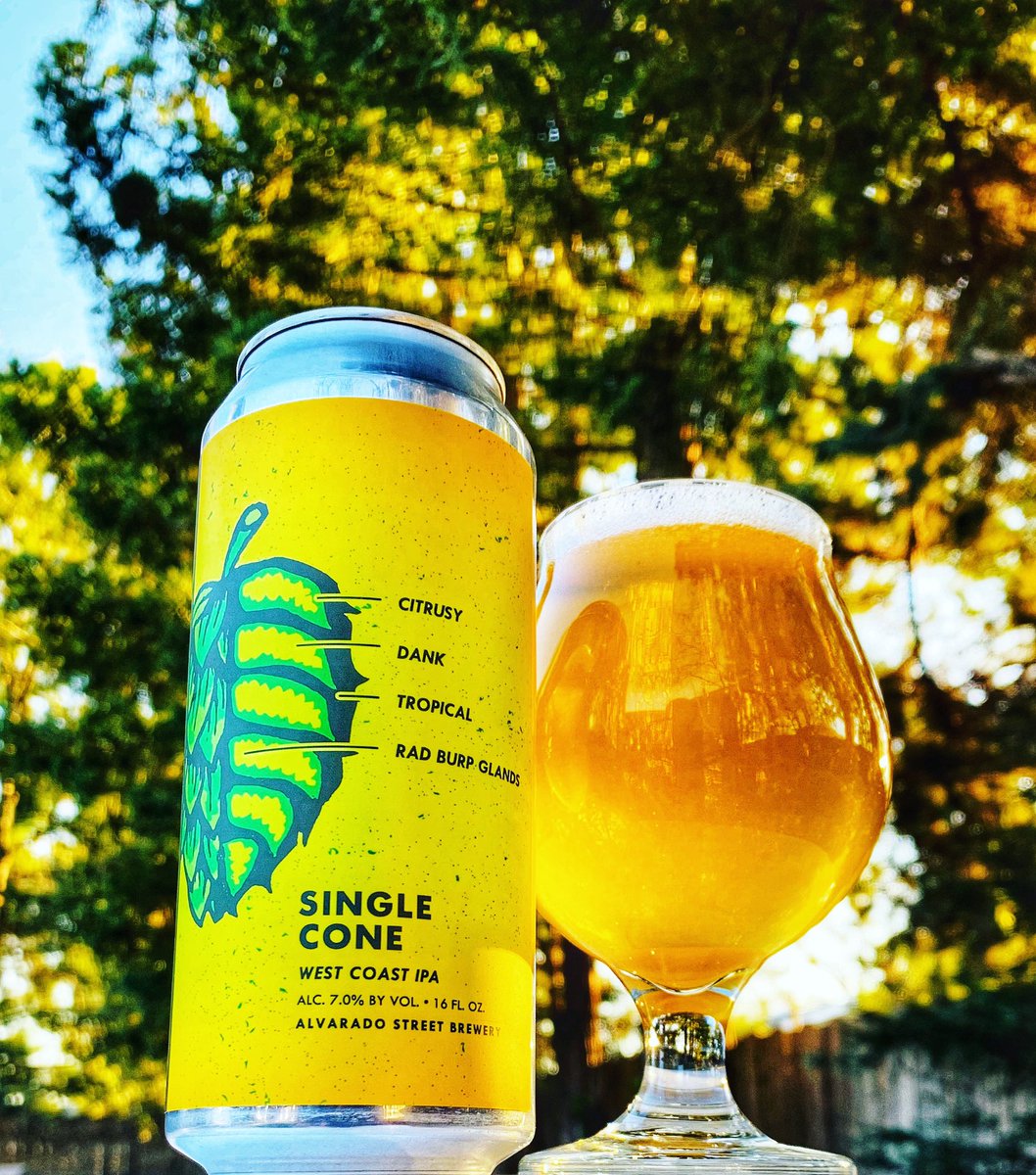 _CraftBeer's tweet photo. Gettin’ into some more @AlvaradoStBeer This #SingleCone WEST Coast #IPA is 🔥
#PourDecisionsPod #Beer https://t.co/EF5DJCK96c