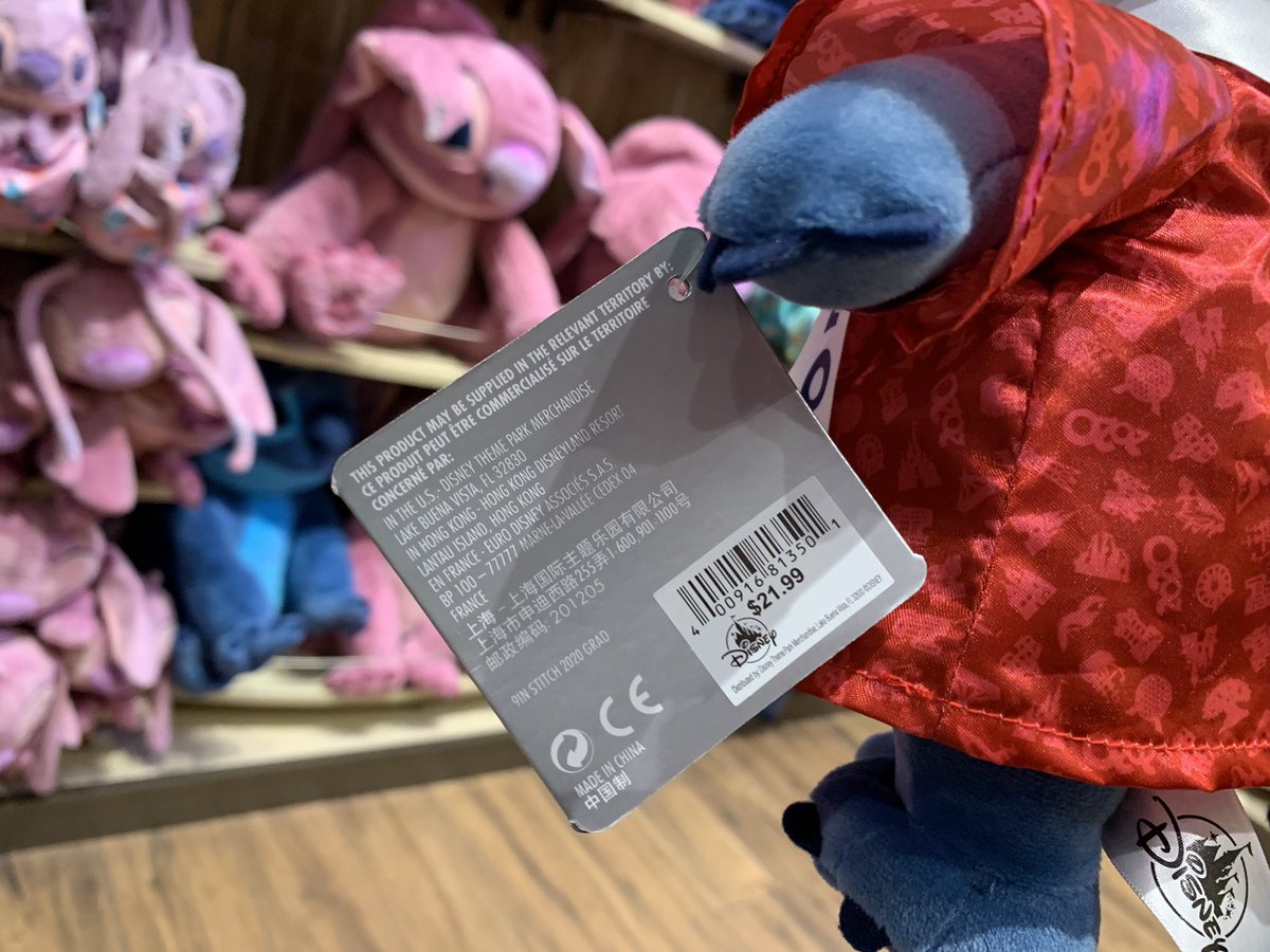 disney stitch graduation plush