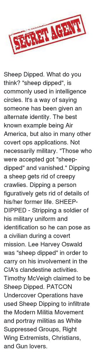 From the gulf, frustrated from not making it into special forces and becoming devastated..THAT IS A LIE.The real story; What is "Sheepdipped"?In a letter to McVeigh's sister in 1993, published in Nytimes in 1998 tells a different story. (See pic)