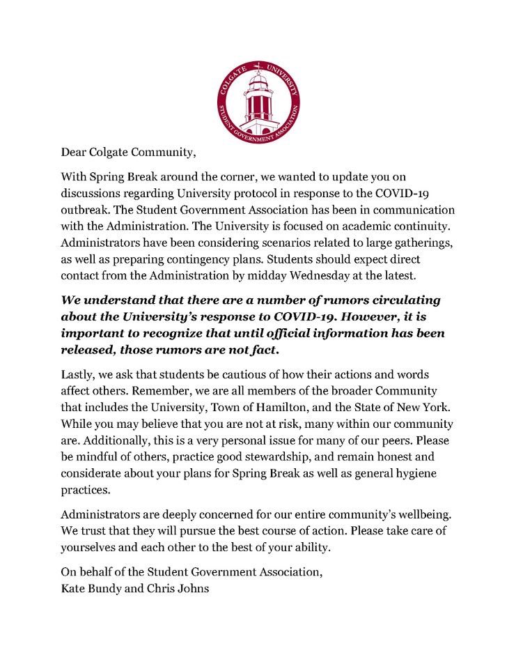 SgaColgate's tweet image. Please read this for a key update on Coronavirus