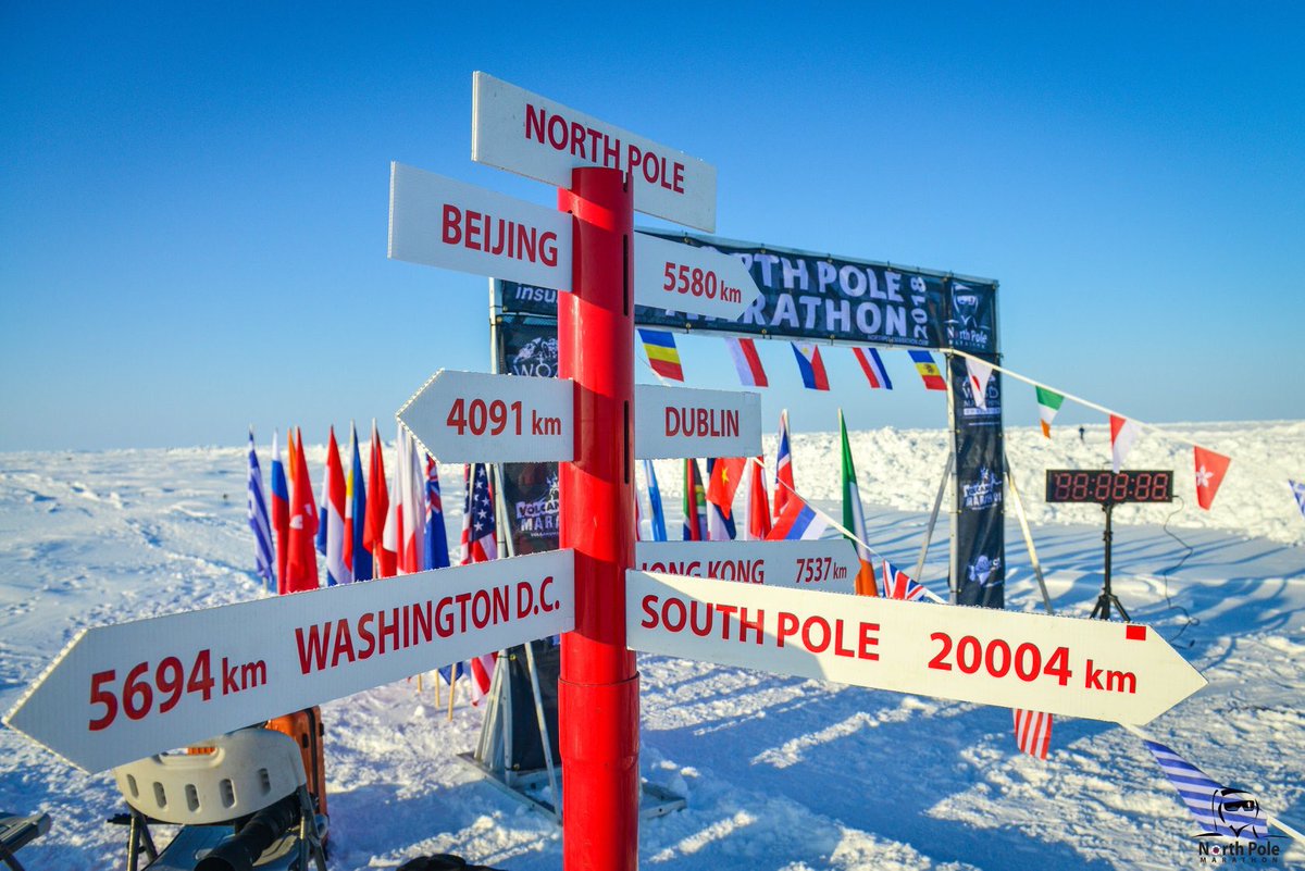 NorthPoleMarath's tweet photo. North Pole Marathon 2020 is scheduled for April 13th. Fifty participants from Australia, Canada, China, Germany, Great Britain, Hong Kong, Ireland, Italy, Japan, Lithuania, the Philippines, Russia, Sweden, Thailand, USA and Vietnam are taking part. #running #northpolemarathon https://t.co/iqmGjdNKxV