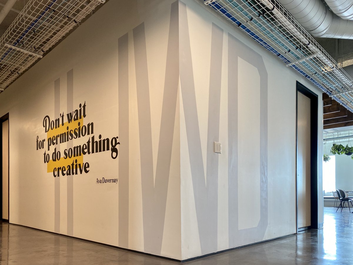 CreateAdGroup's tweet image. To celebrate #IWD and all of the creative female minds at #TeamCreate, we added a special mural by Rosie Tos, with our favorite quote by the great Ava Duvernay: “Don’t wait for permission to do something creative.”