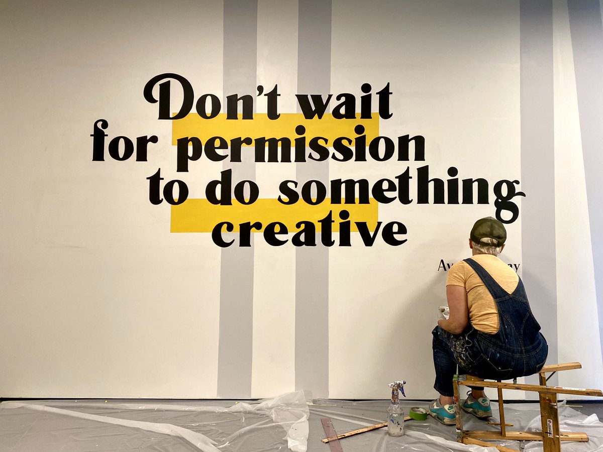 CreateAdGroup's tweet image. To celebrate #IWD and all of the creative female minds at #TeamCreate, we added a special mural by Rosie Tos, with our favorite quote by the great Ava Duvernay: “Don’t wait for permission to do something creative.”