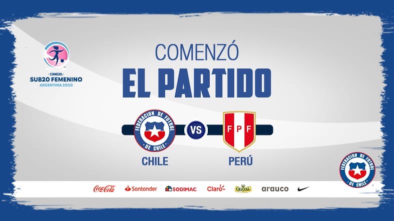 🚨 EN VIVO #LaRojaFemeninaSub20 

1' Chile y Perú se enfrentan por la tercera fecha del Grupo B del Sudamericano #Sub20Femenino - Argentina 2020 

🇨🇱 0-0 🇵🇪