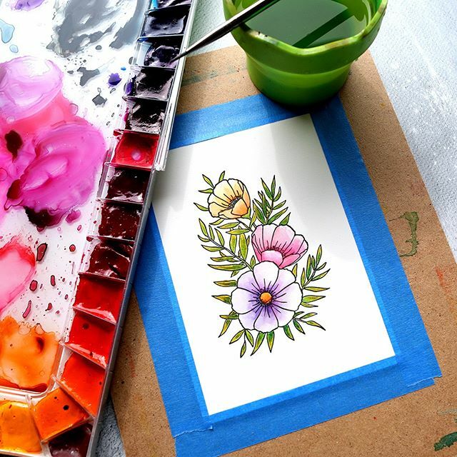 Watercolor Background – Make a Card Monday #265 – K Werner Design Blog