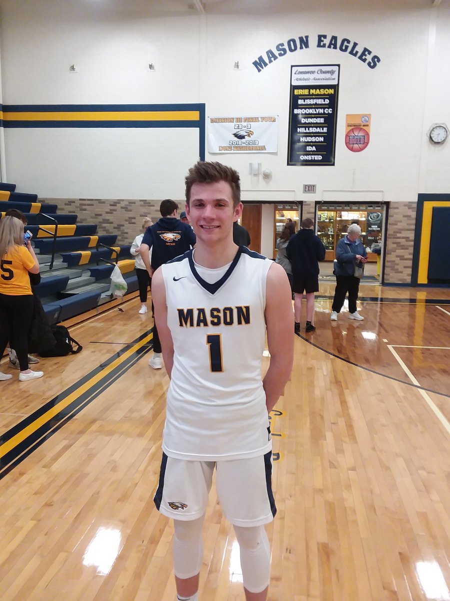 One of top guards in Michigan, Joe Liedel is near the all time state record for 3 pointers.  He helped lead Erie Mason over Whiteford, as Eagles look to return to state Final Four <a href="/BCSNsports/">BCSN</a>