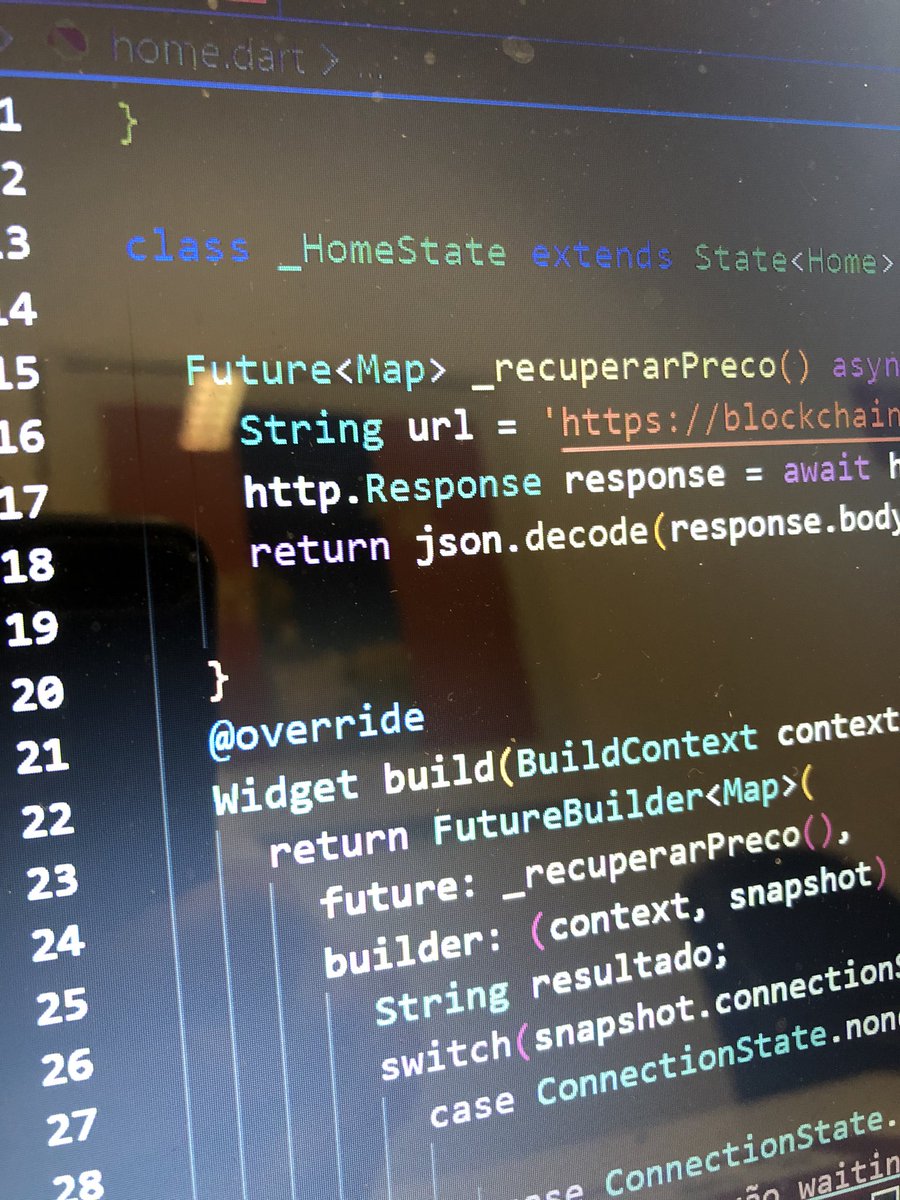 fabiomarceloap's tweet image. Consumindo serviços web com Future #flutter #flutterando #desenvolvimentomobile
