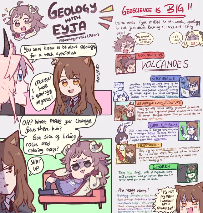 Geology with Eyja 3

Sorry if your geoscience field is not covered here ? feel free to comment or correct me about your geoscience field! 