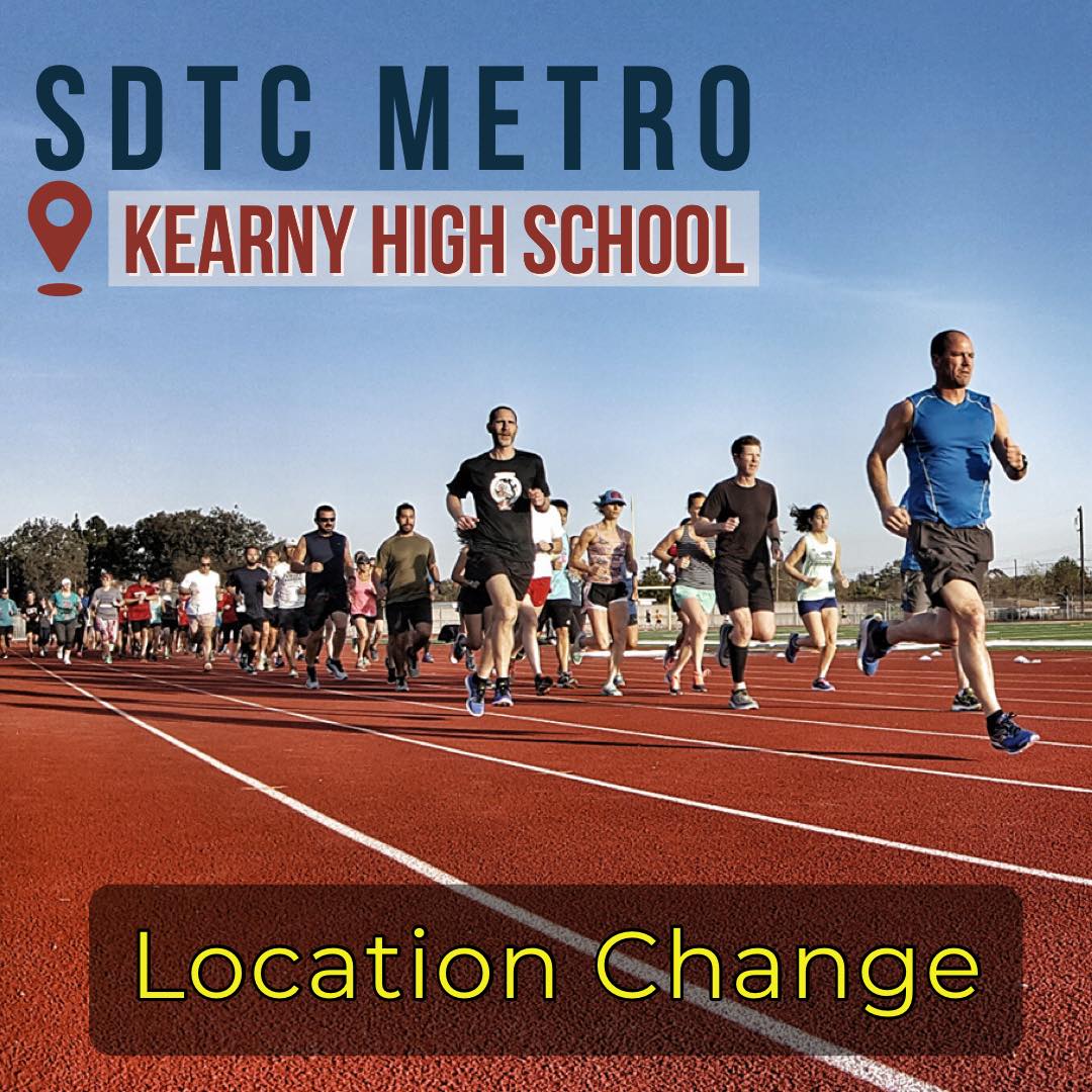 SDTRACKCLUB's tweet photo. Effective immediately: SDTC Metro Tuesday workouts at Kearny High School at 6pm until further notice. - https://t.co/WcuGVRwsvR https://t.co/Dku82xVXLc