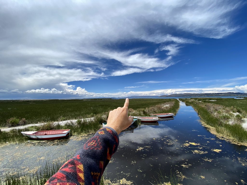 thomas2508's tweet photo. Der Titicacasee ist das höchstgelegene schiffbare Gewässer der Erde. Er liegt auf einer Höhe von 3812 m!🏔🌊
#G9toAmerica 2.0 #Tag42 #Peru https://t.co/NOAyuuuZWc