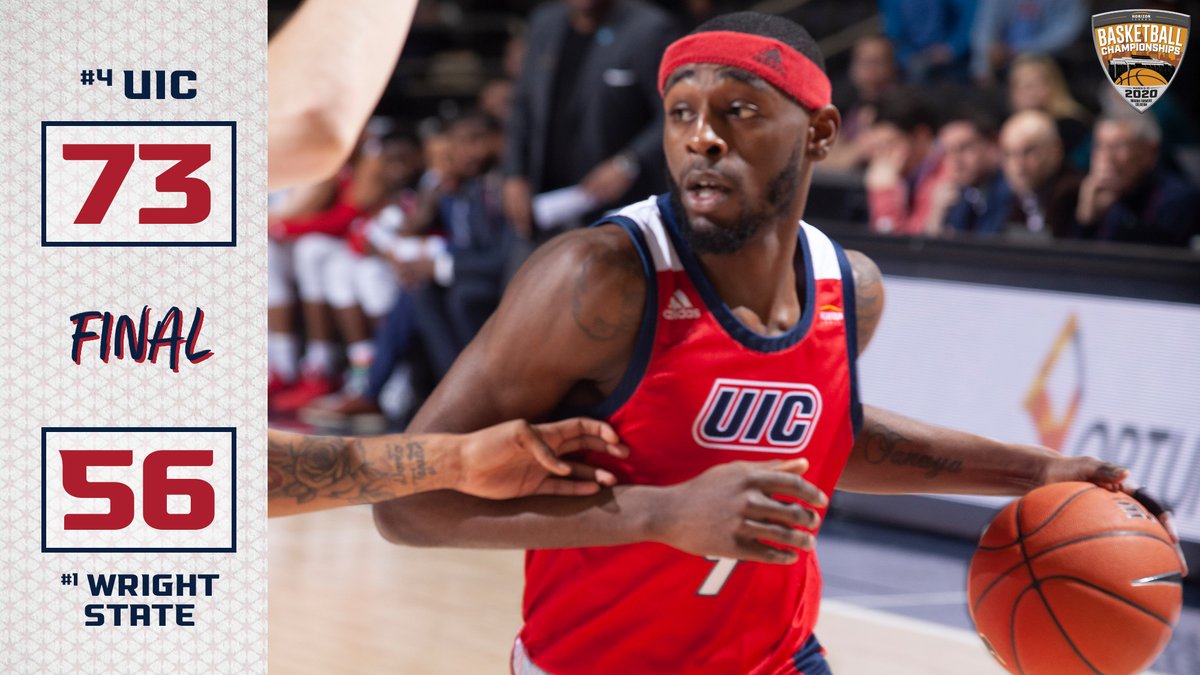 UIC_MBB's tweet photo. CHAMPIONSHIP ‼️ BOUND ‼️

The Flames are headed to the Horizon League Basketball Championship game for the first time since 2004 with a 73-56 victory over top-seeded Wright State in the semifinals! 

#ItsUIC🔥 | #REACHtheHORIZON https://t.co/76EuQZd7nh