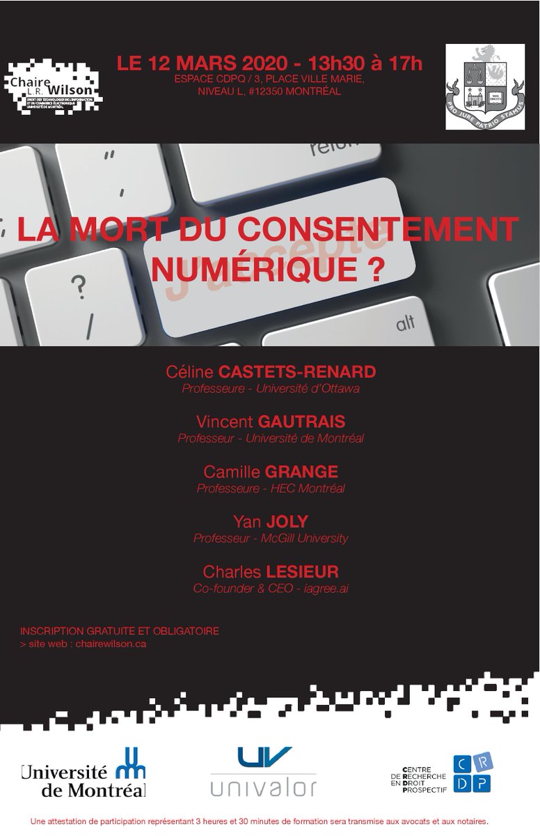 Chaire L.R. Wilson Droit du commerce électronique (@chairelrwilson_) on Twitter photo Frugalité + consentement numériques | Activité double de <a href="/chaireLRWilson_/">Chaire L.R. Wilson Droit du commerce électronique</a> | 12 mars 2020 | espace CDPQ chairelrwilson.openum.ca/agenda/confere… + chairelrwilson.openum.ca/agenda/confere… Frugalité + consentement numériques | Activité double de <a href="/chaireLRWilson_/">Chaire L.R. Wilson Droit du commerce électronique</a> | 12 mars 2020 | espace CDPQ chairelrwilson.openum.ca/agenda/confere… + chairelrwilson.openum.ca/agenda/confere…