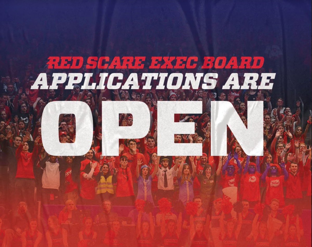 red_scare's tweet photo. Want to help be a leader of the largest student organization on campus? Apply for the Red Scare Executive Board by emailing acrak1@udayton.edu! Applications are due March 25. https://t.co/MJRBIoyEH3