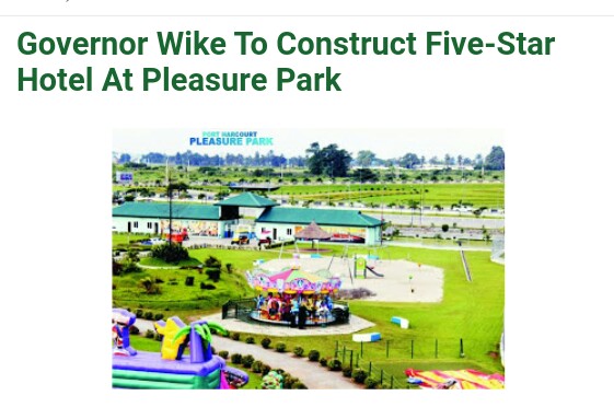rsreportersng's tweet photo. Governor Nyesom Wike has announced that the state government would construct a 5-star hotel at the Port Harcourt Pleasure Park, soon.
Wike said that the state government was developing the Port Harcourt Pleasure Park into a...
https://t.co/OBUK07lhs3
#RiversStateReporters https://t.co/FsvcL1MOdd