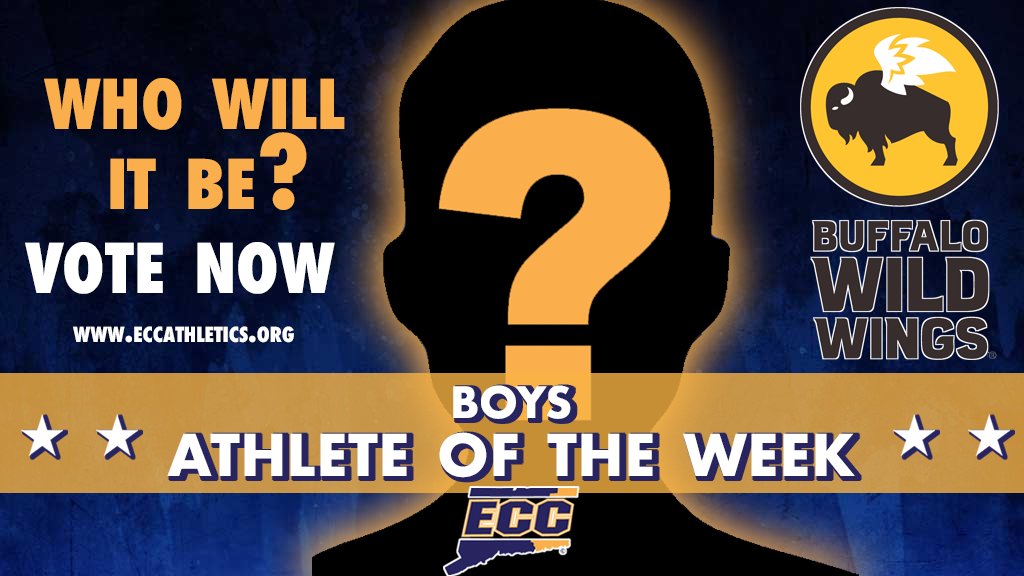 GoECCAthletics's tweet photo. The @GoECCAthletics Athlete of the Week poll for week 11 is now live! Vote now for your favorite student-athletes at https://t.co/XSpfC1DEwu, or on our app. Voting closes Thu. 3/12 @ 11 PM. Big thanks to our sponsor @BWWings of Waterford. @NFP_CTEast #eccaow #eccnation https://t.co/EvZh7s2OCN