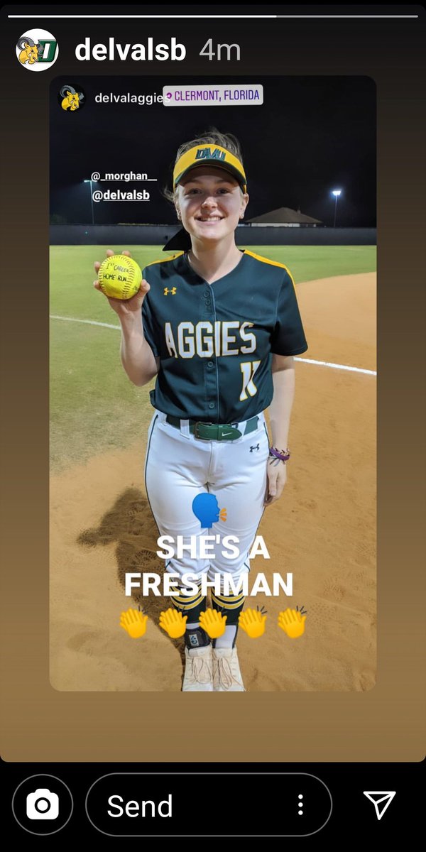 So proud of morghan.  1st career homerun