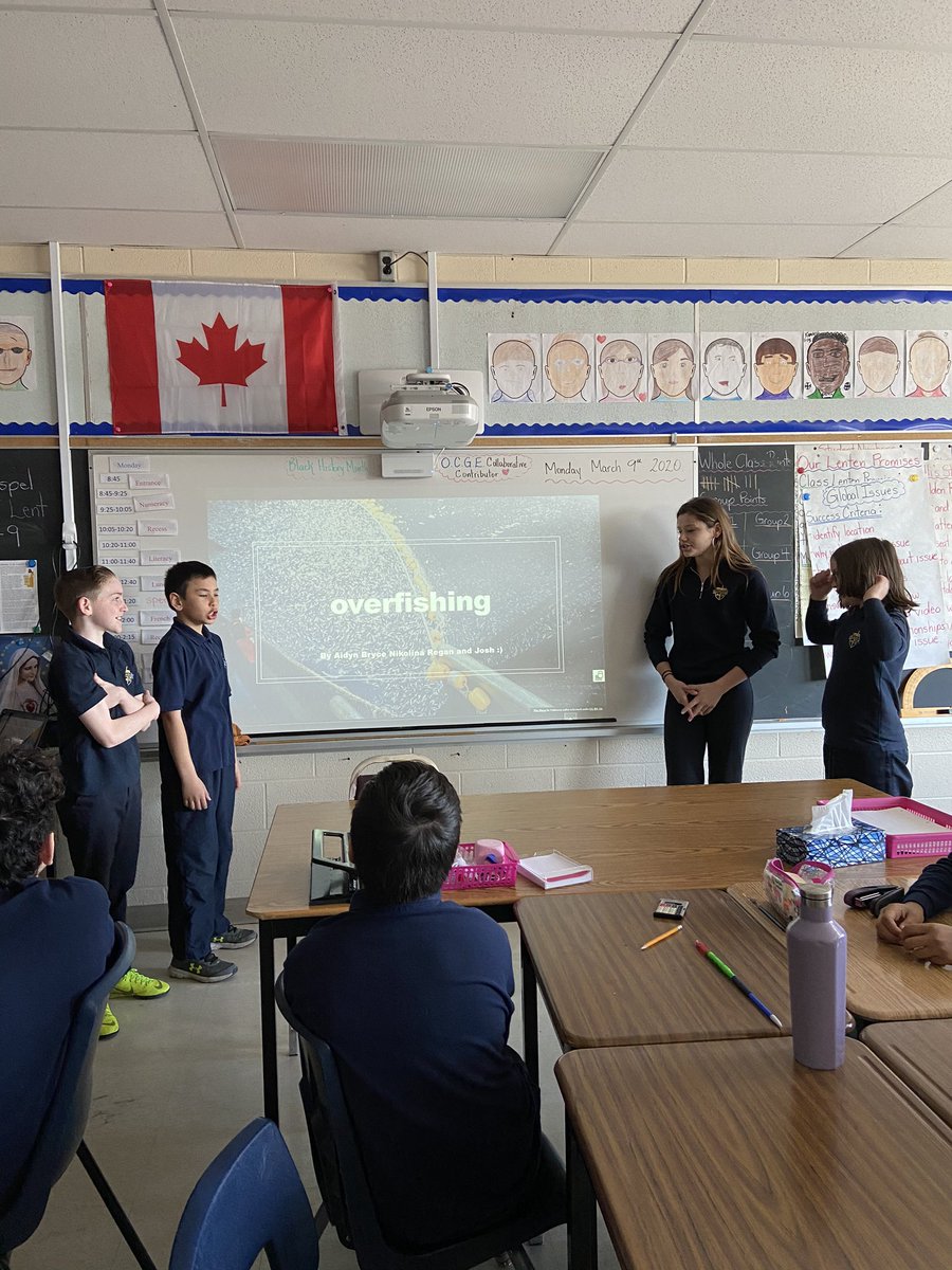 MrsBozzelli's tweet photo. Students did a great job presenting their global issues social studies inquiry task 🌎 #wethesixes @HCDSB @sjoa5 https://t.co/zeyZf2w7SO