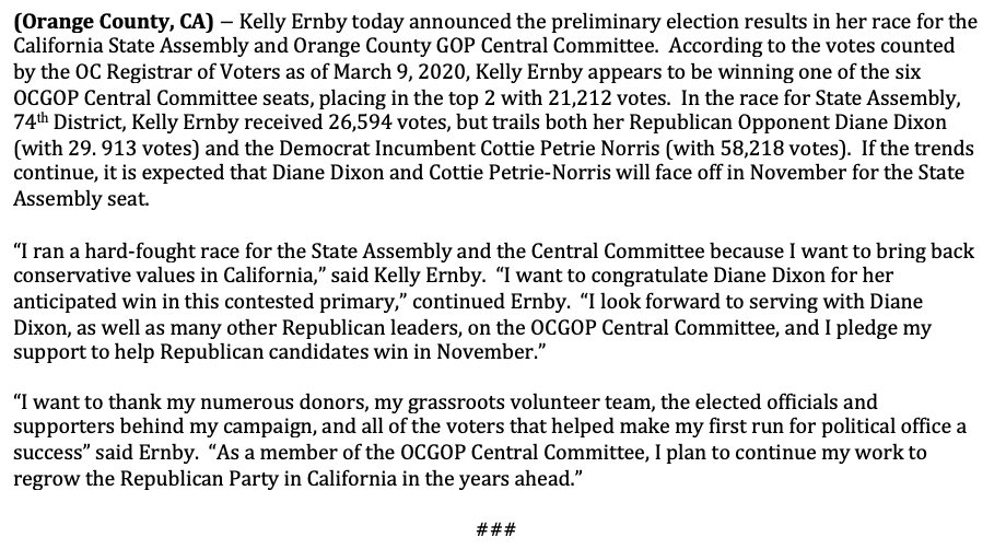 KellyErnby's tweet photo. Election update from earlier today: https://t.co/ugbMp9vdse