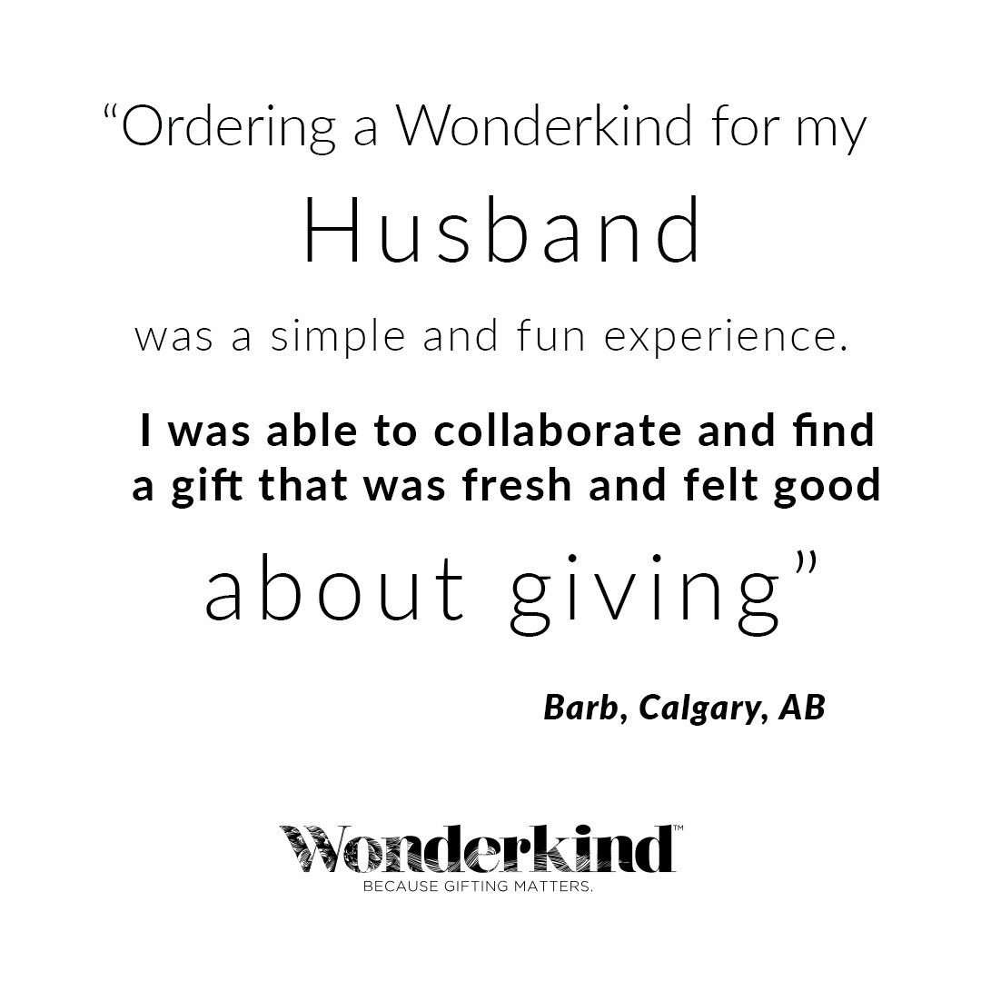 #Wonderkind makes perfect husband gifts! Thank you Barb for this great testimonial!  #spreadwonderkind #testimonial