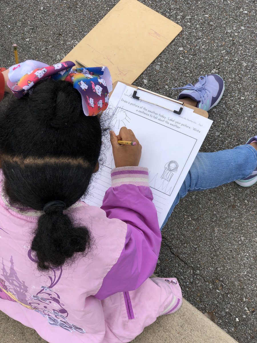 We began our TN unit starter over weather for kindergarten. They LOVED getting to collect data for their weather journals. LOVE kindergarten excitement 😄❤️ #weareRCSTN #weareCVES