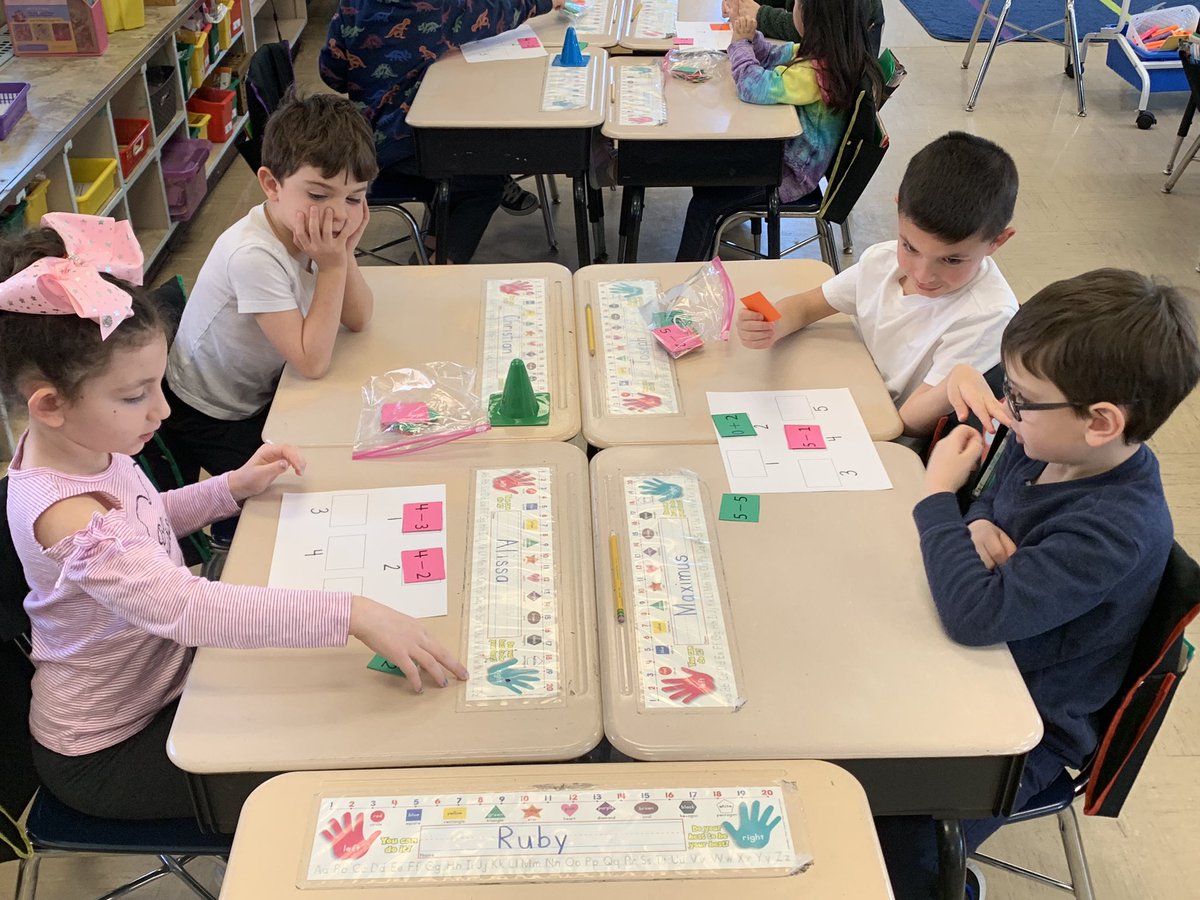 Playing games while practicing our addition and subtraction facts.