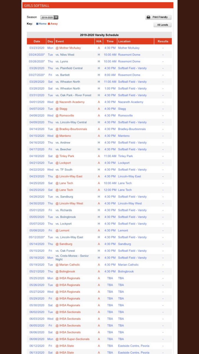 HFHS Softball tweet media