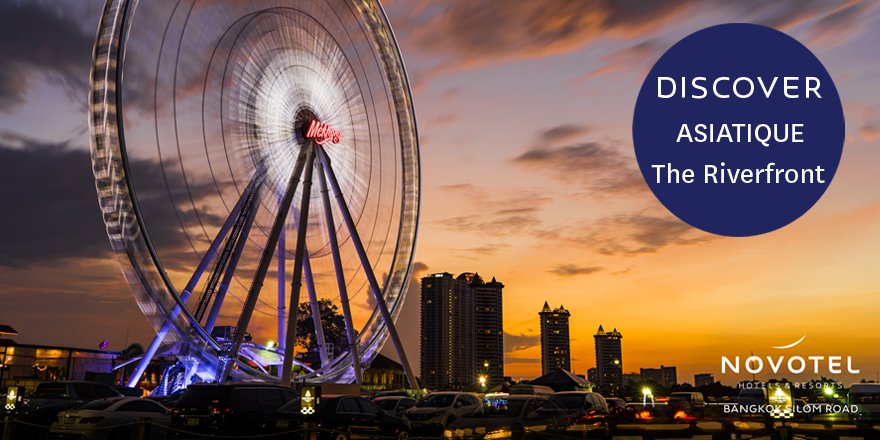 Novotel_Silom's tweet photo. 🎡 Come and experience a fun ride on the giant ferris wheel at Asiatique The Riverfront. Only a short drive from our hotel or you can take a boat #trip from Sathorn Pier. >> https://t.co/jzXgVGcZS1

#Destination #bangkok https://t.co/BPm2xBRa8A