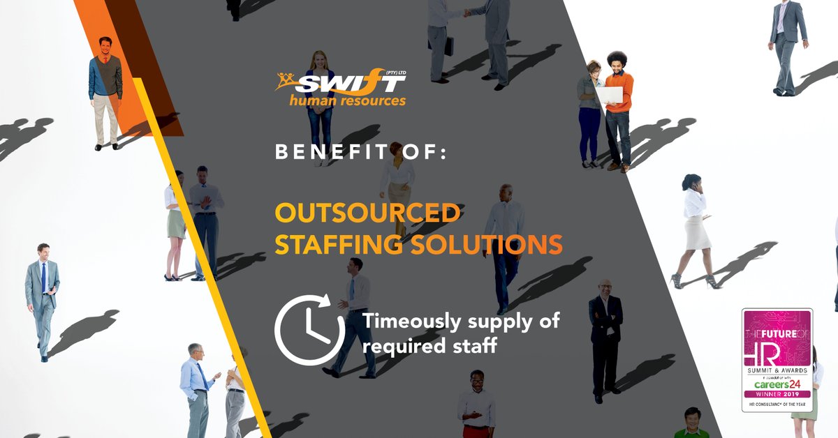 Swift Personnel (@swiftpersonnel1) on Twitter photo Sustainable outsourced staffing solutions for prospering organisations. Recruitment and placement of quality staff for short and long-term business needs. Complete business process outsourcing. swiftholdinggroup.co.za/temporary-staff Sustainable outsourced staffing solutions for prospering organisations. Recruitment and placement of quality staff for short and long-term business needs. Complete business process outsourcing. swiftholdinggroup.co.za/temporary-staff