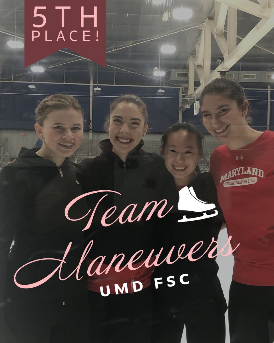 UMD_FSC's tweet photo. We are so proud of Rosie, Diana, Alvina, and Nora for skating so well during the Team Maneuvers event! One of the best parts about @USFigureSkating’s intercollegiate program is that it builds a strong sense of community and camaraderie in a sometimes isolating sport. https://t.co/BMVw6d5hYZ