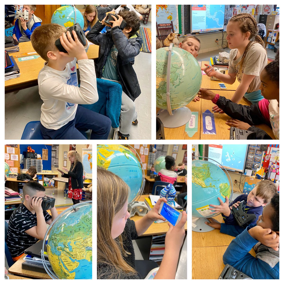 CburgESCoyotes's tweet photo. Our awesome ITRT, Mrs. Breese, led 5th grade students through a virtual tour of the world oceans. We swam with whale sharks, explored ship wrecks, & more! #ceslearningisfun @BreeseCatherine @mcps_va @MCPSTechnology https://t.co/6K5Fp5XA0F