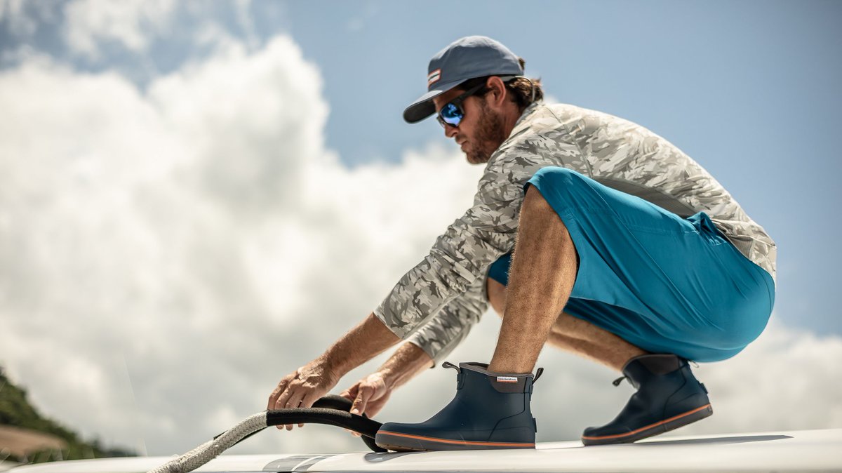 All new colors for Deck-Boss Ankle Boots! These babies are made to keep anglers upright on deck and ready for battle when the next fish of a lifetime shows up. Grippy, comfy, and now in NEW COLORS. 🤩 

📷@CameronKarsten 

bit.ly/2I1u5f8

#wearefishing