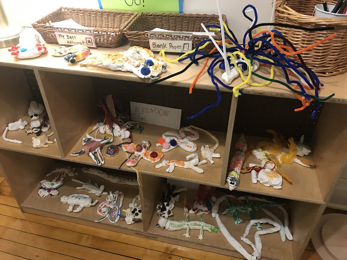 002Kindergarten's tweet photo. Last week 002 students were busy sculpting and decorating animals that are native to Mexico out of clay. Today, each student shared their sculpture and answered questions from peers. They are amazing! #burleythinks https://t.co/e953YbeoyG