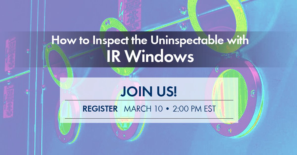 SEAMGroupLLC's tweet image. There&apos;s still time for our upcoming #IRwindows webinar! Join us tomorrow, March 10 at 2:00 PM EST to find out why use IR windows, their features and benefits. #Infrared 
register.gotowebinar.com/register/76941…