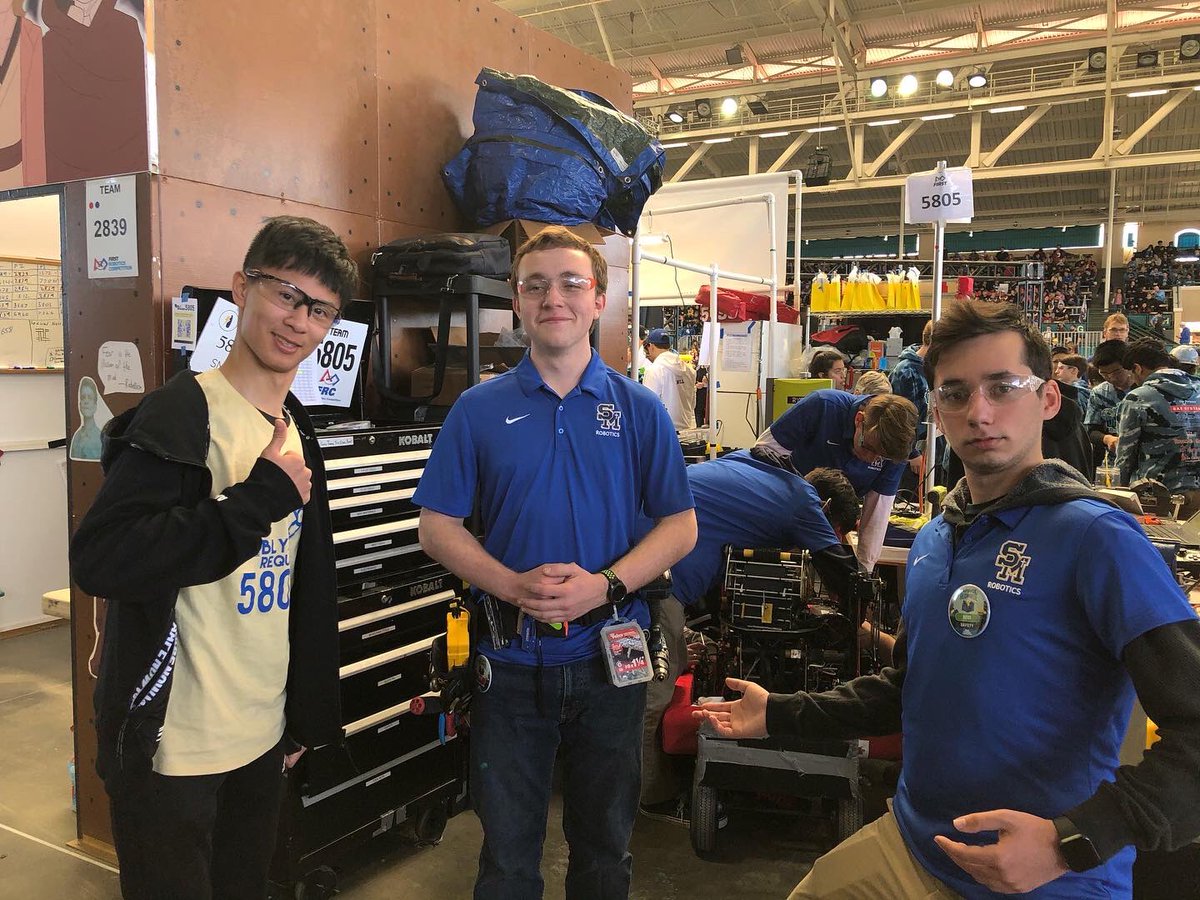 SMblyRequired's tweet photo. After some intensive match watching, scouting, fixing and building, SMbly Required was proud to head into quarterfinals as the Alliance Captain of Alliance 8! A truly meaningful weekend spent at Del Mar Regional!! 🦅💙💛 #WeAreSM #FRCteams #CompSeason https://t.co/KnExSMQ6xv