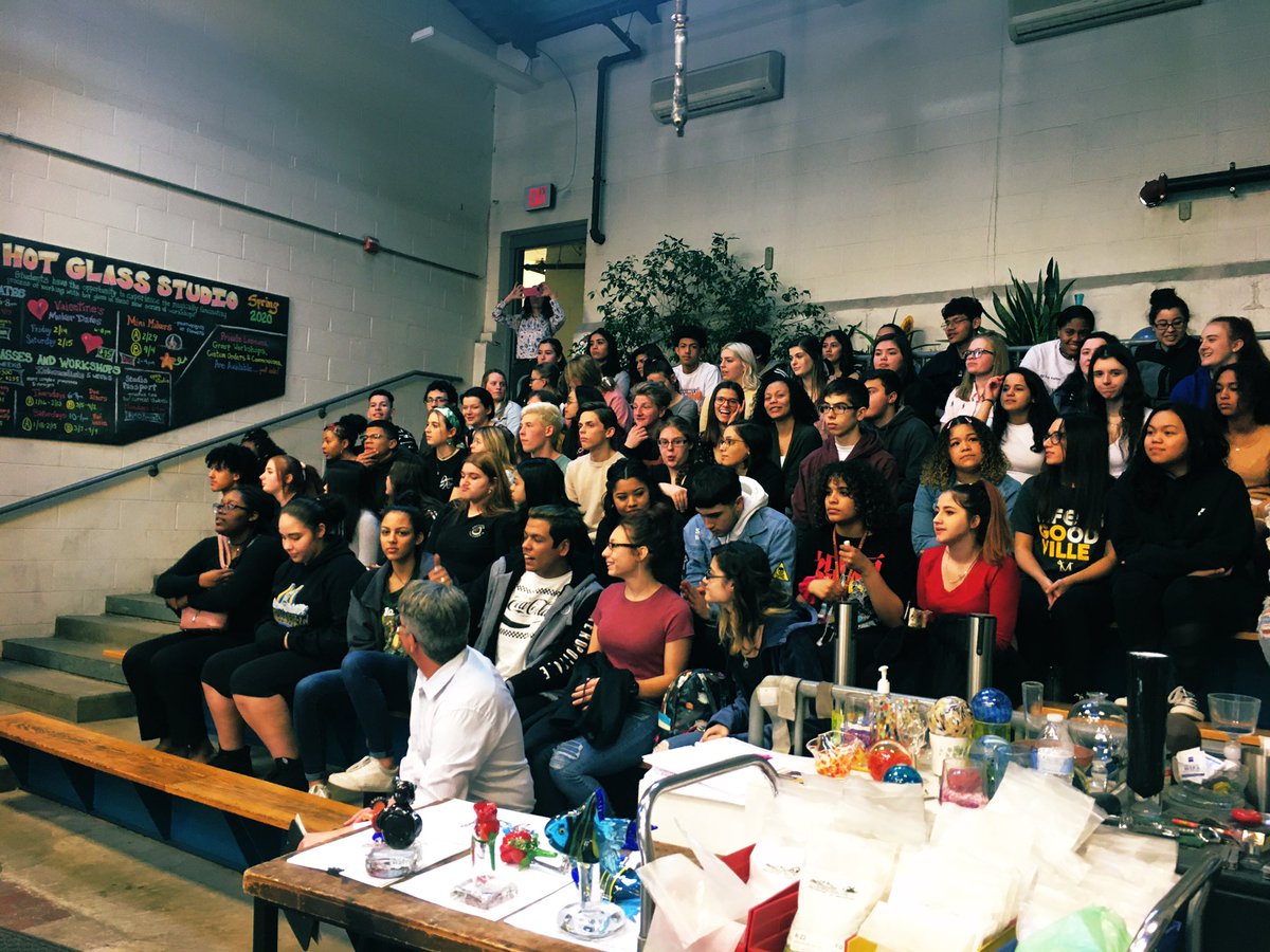 RebekahStem's tweet photo. Teaching through real-life experience today! Students watched one of their drawings transform into a one-of-kind glass sculpture. 

Thank you to everyone who made this possible!

What else did they learn? 🤔 #CareersAreEverywhere 

@kachinaleigh @Mr_Seisler @MrsValeryWill @muhlsd https://t.co/LLFHQbdoSn